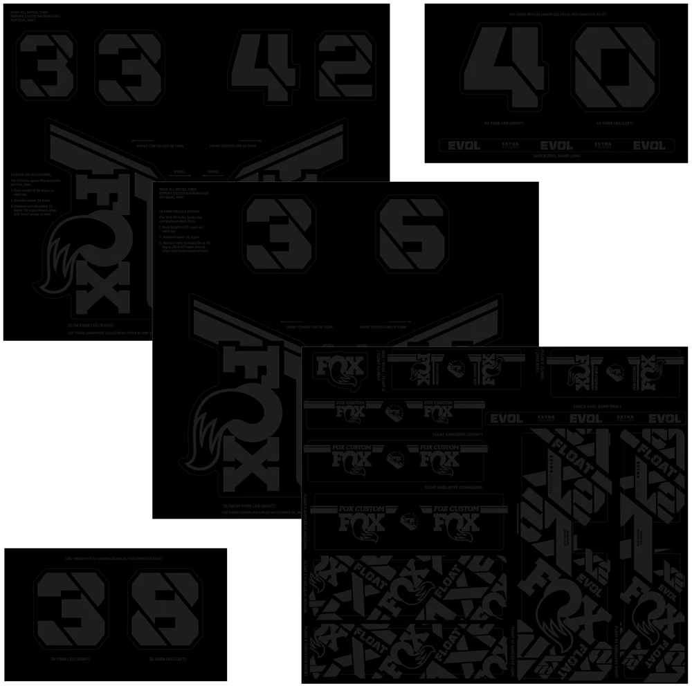 Fox Racing Custom Fork Und Shox Kit Aufkleberset - Image 3