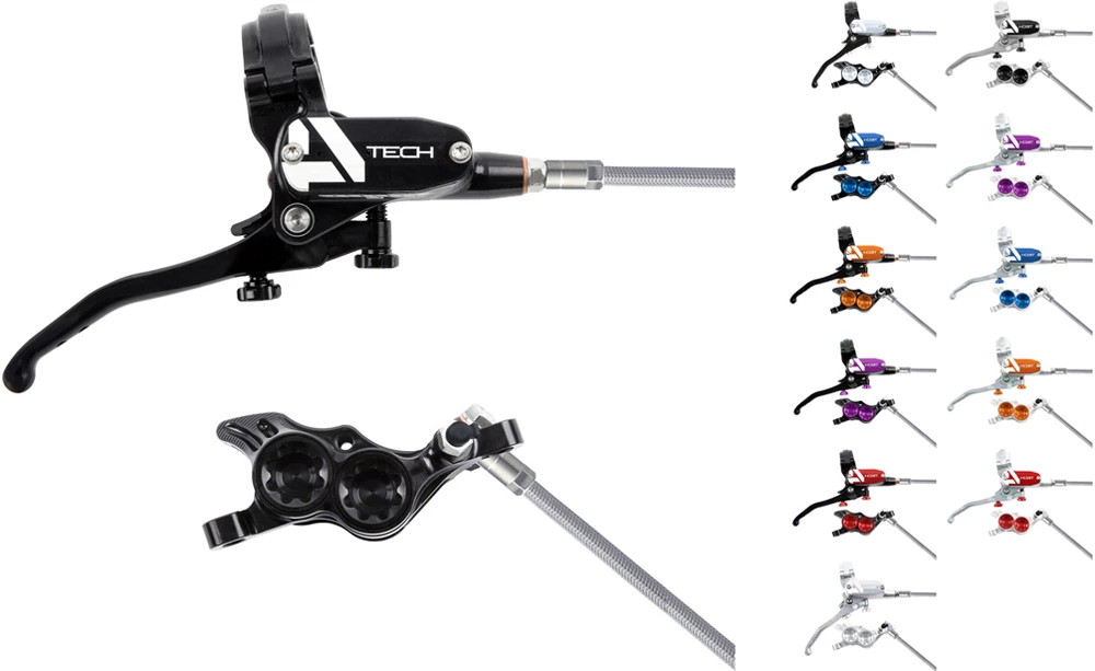 HOPE Tech 4 E4 Stahlflex Scheibenbremse - Hebel Rechts