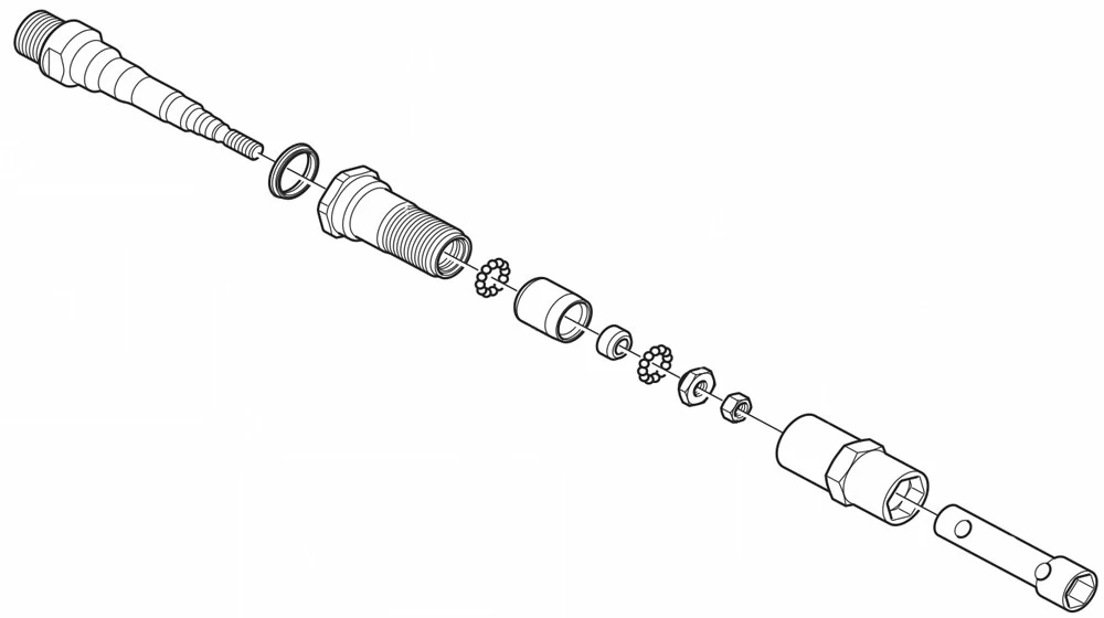 Shimano Pedalachse Komplett Für PD-GR500 /MX80 – Bild 3